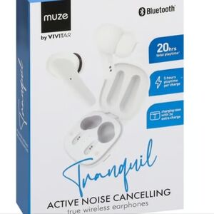 MUZE Tranquil Active Noise Canceling  Wireless Earphones by Vivitar